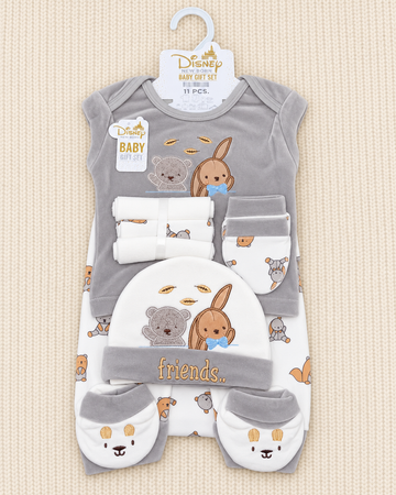 11 Pieces - Starter Set - Bear Bunny Friends Grey - BG 154