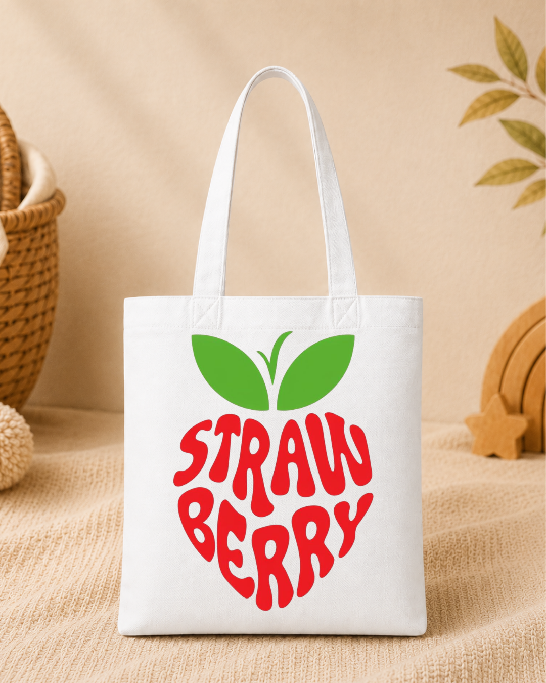 BF - Graphic Tote Bag - Strawberry Vibes