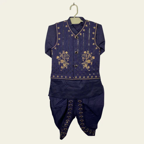 BF - Dhoti Kurta with Waistcoat – 3 Piece Set
