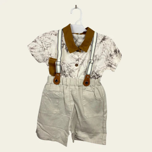 BF - Dungarees - Brown & White