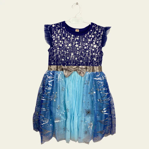BF Imported - Stars Frock - Blue
