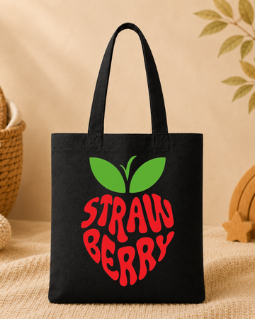 BF - Graphic Tote Bag - Strawberry Vibes