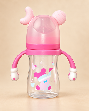 Pretty Baby Candy Mouse BPA-Free Plastic Feeding Bottle with Handles – Pink