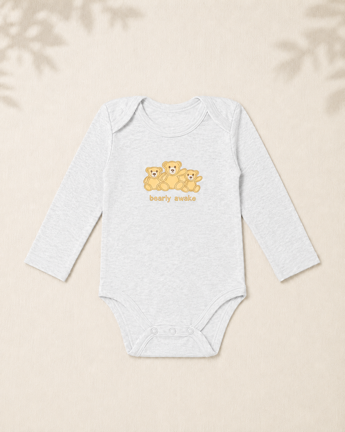 Pack of 3 Full Sleeve Bodysuits - Bearly Bear - 001