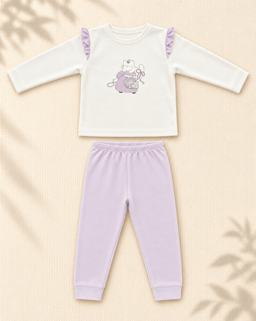 Winter Night Suit - Lilac Kitty - C10