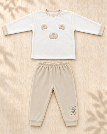 Winter Night Suit - Beige Bear - C2