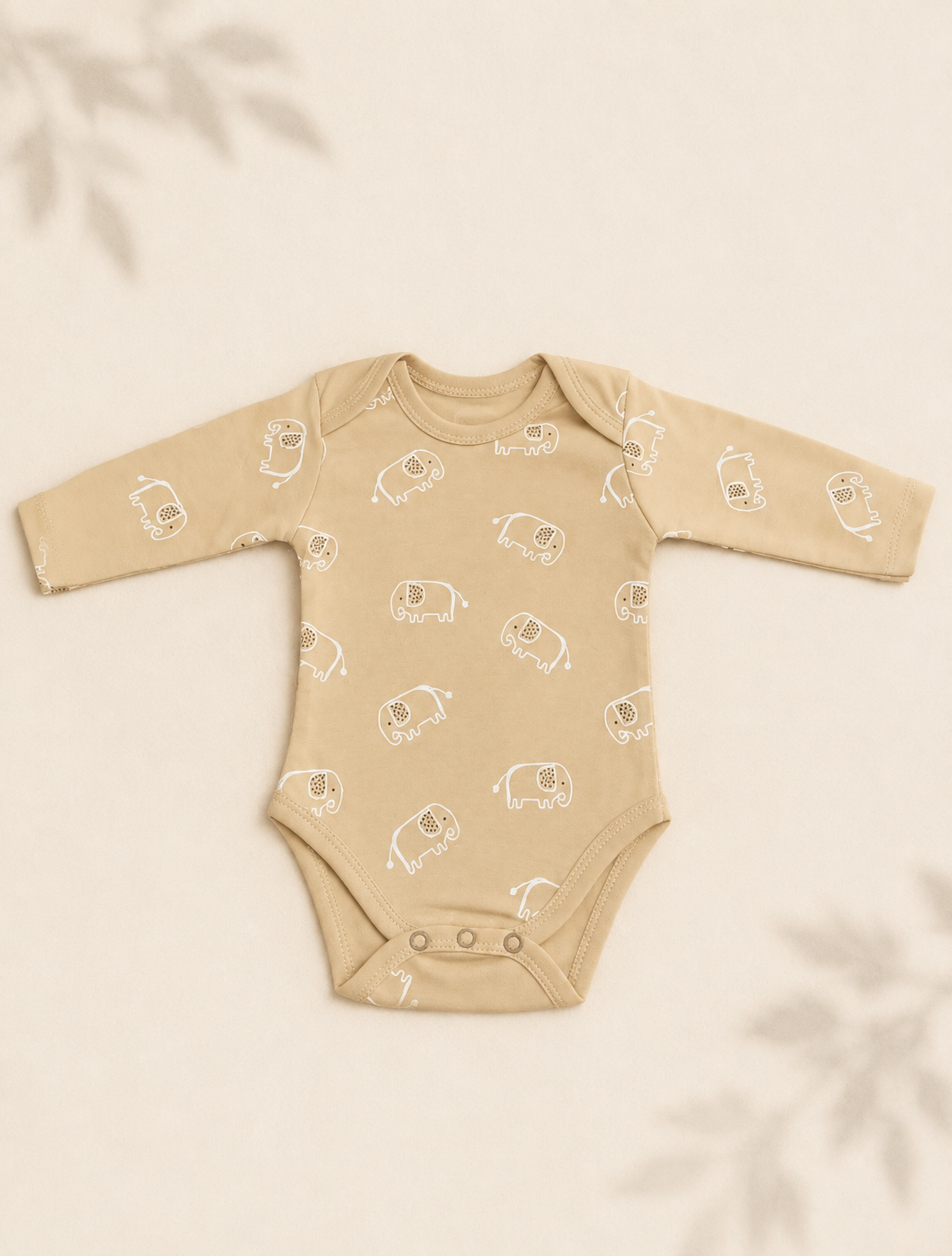 Pack of 3 Full Sleeve Bodysuits - Elephant  - 009