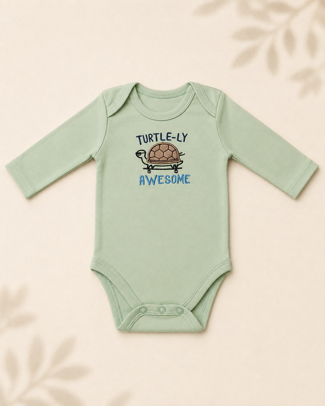 Pack of 3 Full Sleeve Bodysuits - Green Turtle - 010