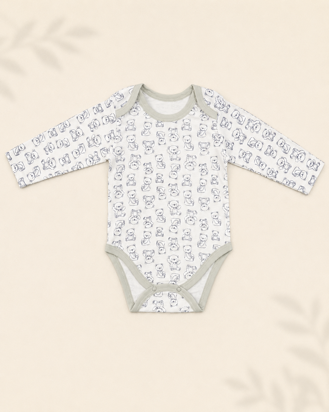 Pack of 5 Full Sleeve Bodysuits - Teddy Bear - 001
