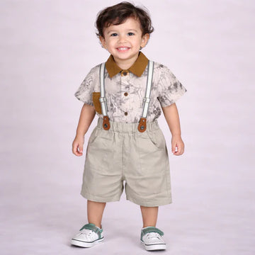 BF - Dungarees - Brown & White