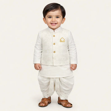 BF - Dhoti Kurta with Waistcoat – 3 Piece Set