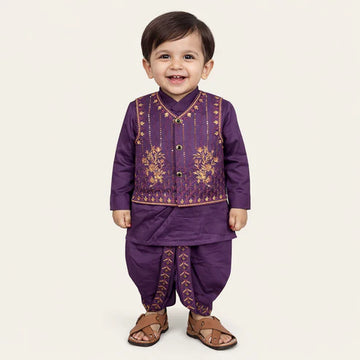 BF - Dhoti Kurta with Waistcoat – 3 Piece Set