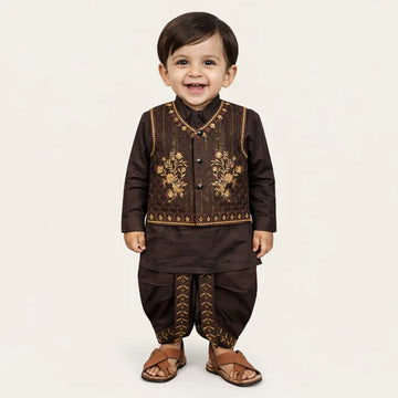 BF - Dhoti Kurta with Waistcoat – 3 Piece Set