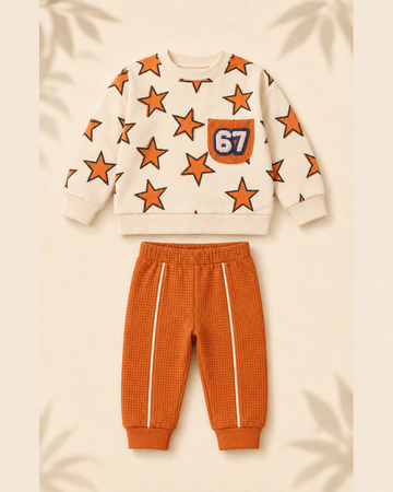 Night Suit - Stars 67 - Brown