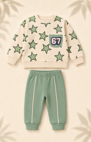 Night Suit - Stars 67 - Green