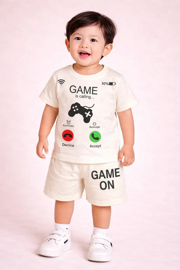 Shirt & Shorts - Game On - White