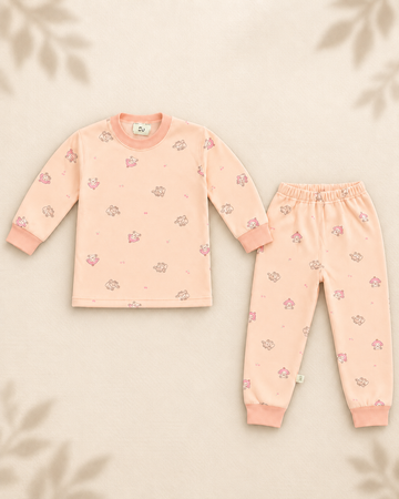 Winter Night Suit - Peach Unicorn - D5