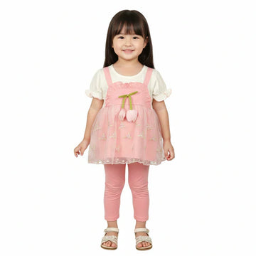 BF Imported - 2 Piece - Pink Roses - Frock