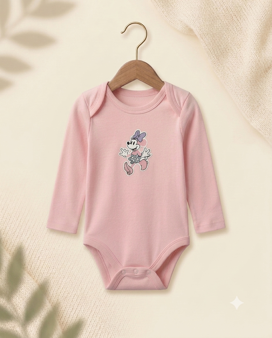 Pack of 3 Full Sleeve Bodysuits - Miney Mouse - 004