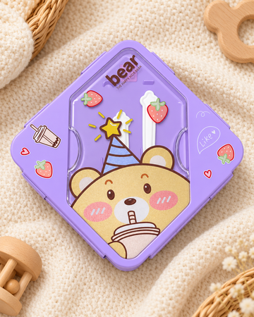 Lavender Teddy Fiesta Lunchbox
