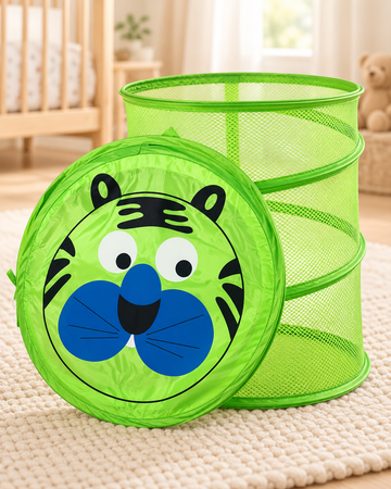 Little Roar Collapsible Laundry Basket – Lime Green