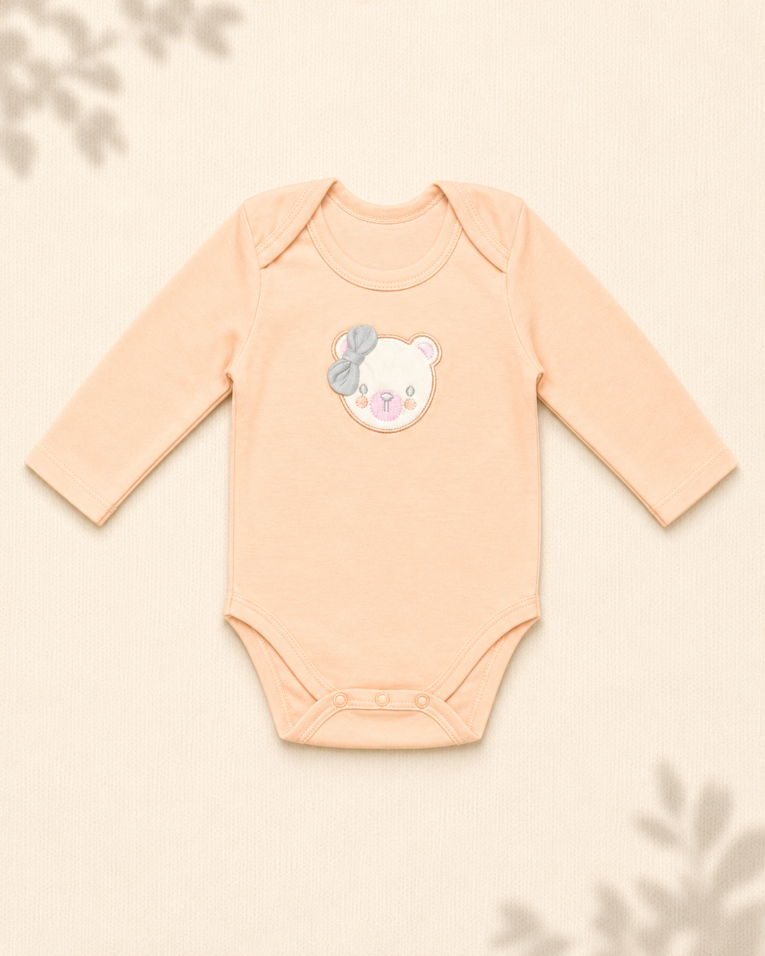 Pack of 3 Full Sleeve Bodysuits - Bear & Bow - 005
