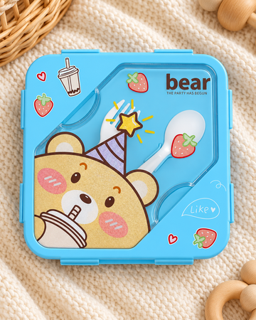 Sky Blue Teddy Picnic Lunchbox