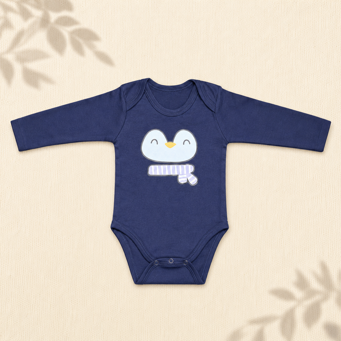 Pack of 3 Full Sleeve Bodysuits - Blue Penguin - 002