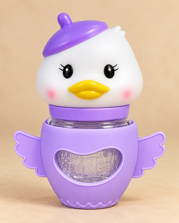 FISH Ducky Wings 80ml BPA-Free Glass Baby Feeding Bottle – Purple