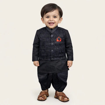BF - Dhoti Kurta with Waistcoat – 3 Piece Set